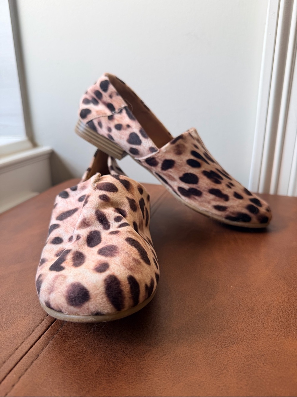boc Women's Leopard Print Slip-On Loafers in Taupe and Black